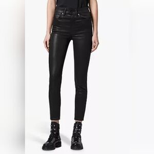 All Saints Dax black coated jeans